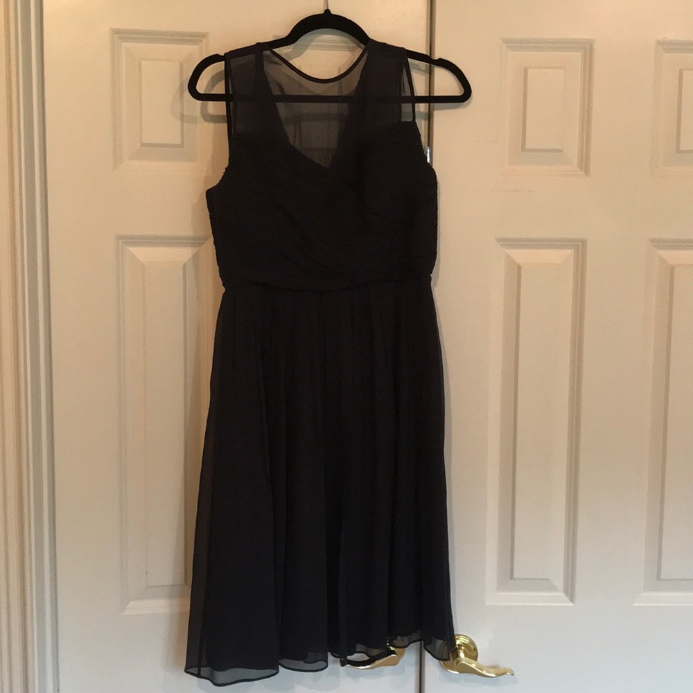 J Crew Navy Chiffon Party Dress Size 4